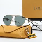 LOEWE Thin Metal Frame Sunglasses, Polygonal / Double‑Bridge Aviator - Image 6