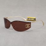 Chanel Women's Rim‑less Wraparound Integrated Sunglasses - Image 3