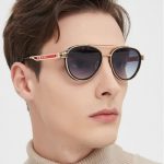 Prada Vintage Double‑Bridge Aviator Gradient Sunglasses,Polygonal/Round/Square Frame - Image 6