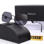 Prada Triangle‑Logo Metal Frame Sunglasses with Gradient Lenses, Polygonal / Butterfly / Double‑Bridge Frame - Image 24