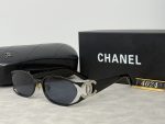 Chanel Hollow‑Out Double‑C Metal  Logo Gradient Sunglasses - Image 2