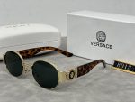 Versace Medusa‑Logo Metal Round Sunglasses - Image 3