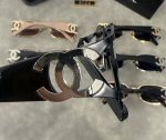 Chanel Hollow‑Out Double‑C Metal  Logo Gradient Sunglasses - Image 3