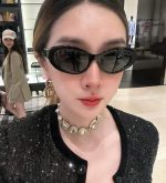 Chanel Vintage Cat‑Eye Fashion Sunglasses, Bow Decor / Chain‑Trimmed - Image 13