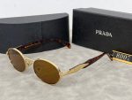 Prada Vintage Oval Small‑Frame Sunglasses,Cat‑Eye /Metal Frame - Image 5