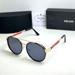 Prada Vintage Double‑Bridge Aviator Gradient Sunglasses,Polygonal/Round/Square Frame - Image 12
