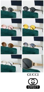 Gucci Vintage All‑Over GG Pattern Temple Metal Small‑Frame Sunglasses,Oval/Cat‑Eye - Image 16