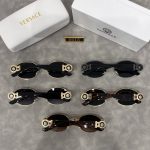 Versace Medusa‑Logo Metal Round Sunglasses - Image 11