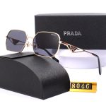 Prada Triangle‑Logo Metal Frame Sunglasses with Gradient Lenses, Polygonal / Butterfly / Double‑Bridge Frame - Image 26