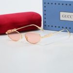 Gucci 3D Hollow‑Out Logo Metal Small‑Frame Sunglasses,Polygon/Rounded‑square Double‑Bridge - Image 6