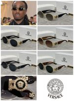 Versace Medusa‑Logo Metal Round Sunglasses - Image 9