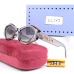 Gucci Wide Temple Sunglasses,Rhinestone Full‑Print Logo Square/3D Metal Logo Temple Polygonal Cat‑Eye - Image 10