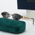 Gucci Vintage All‑Over GG Pattern Temple Metal Small‑Frame Sunglasses,Oval/Cat‑Eye - Image 8