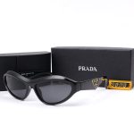 Prada Triangle‑Logo Vintage Sunglasses,Wrap Cat‑Eye/Pointed Cat‑Eye - Image 3