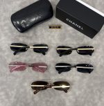 Chanel Fashion Retro Rimless Metal Rounded Narrow Square Sunglasses - Image 6