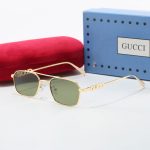Gucci 3D Hollow‑Out Logo Metal Small‑Frame Sunglasses,Polygon/Rounded‑square Double‑Bridge - Image 10