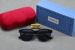 Gucci Vintage Fashion Trend Double‑G Logo Temple Square Frame Sunglasses - Image 4
