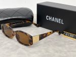 Chanel Wide‑Temple Sunglasses with Double‑C Metal Logo, Hollow‑Out Decoration / Quilted‑Pattern Temples - Image 9