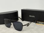 Prada Triangle‑Logo Metal Frame Sunglasses with Gradient Lenses, Polygonal / Butterfly / Double‑Bridge Frame - Image 7