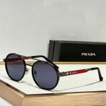 Prada Vintage Double‑Bridge Aviator Gradient Sunglasses,Polygonal/Round/Square Frame - Image 9