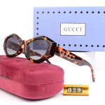 Gucci Wide Temple Sunglasses,Rhinestone Full‑Print Logo Square/3D Metal Logo Temple Polygonal Cat‑Eye - Image 12