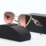 Prada Triangle‑Logo Metal Frame Sunglasses with Gradient Lenses, Polygonal / Butterfly / Double‑Bridge Frame - Image 15