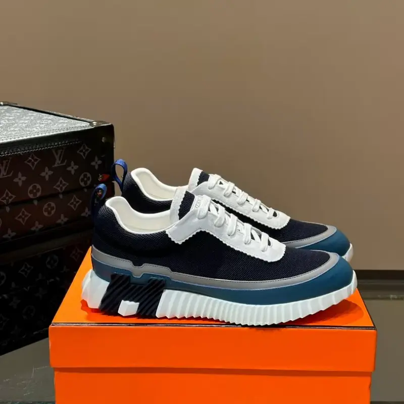 O1CN01NMTQcQ22cAxWWz2Ys_!!4611686018427386148-53-fleamarket.heic_790x10000Q90.jpg_ Hermès Bouncing Sneakers, Mesh-Suede Casual Shoes, Unisex Cushioned Chunky Sole Trainers - Image 1