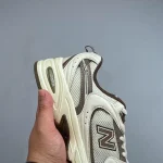New Balance 530 Retro Running Shoes in Cream & Brown - Image 4