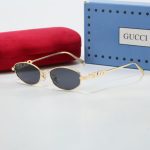 Gucci 3D Hollow‑Out Logo Metal Small‑Frame Sunglasses,Polygon/Rounded‑square Double‑Bridge - Image 15