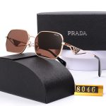 Prada Triangle‑Logo Metal Frame Sunglasses with Gradient Lenses, Polygonal / Butterfly / Double‑Bridge Frame - Image 23