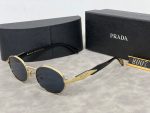 Prada Vintage Oval Small‑Frame Sunglasses,Cat‑Eye /Metal Frame - Image 9