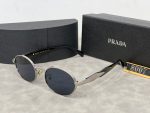 Prada Vintage Oval Small‑Frame Sunglasses,Cat‑Eye /Metal Frame - Image 8
