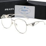 Prada Triangle‑Logo Metal Frame Sunglasses with Gradient Lenses, Polygonal / Butterfly / Double‑Bridge Frame - Image 18