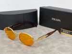 Prada Vintage Oval Small‑Frame Sunglasses,Cat‑Eye /Metal Frame - Image 7