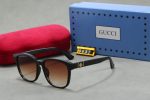 Gucci Vintage Fashion Trend Double‑G Logo Temple Square Frame Sunglasses - Image 9