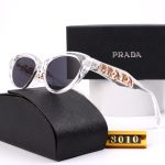 Prada Metal‑Letter Logo Gradient Sunglasses, Cat‑Eye/Narrow Square Frame - Image 12
