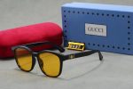 Gucci Vintage Fashion Trend Double‑G Logo Temple Square Frame Sunglasses - Image 8