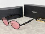 Prada Vintage Oval Small‑Frame Sunglasses,Cat‑Eye /Metal Frame - Image 4