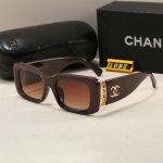 Chanel Wide‑Temple Sunglasses with Double‑C Metal Logo, Hollow‑Out Decoration / Quilted‑Pattern Temples