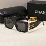 Chanel Wide‑Temple Sunglasses with Double‑C Metal Logo, Hollow‑Out Decoration / Quilted‑Pattern Temples - Image 3