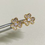 VCA Frivole Full Diamond Clover Stud Earrings