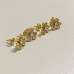 VCA Frivole Full Diamond Clover Stud Earrings - Image 5