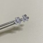 VCA Frivole Full Diamond Clover Stud Earrings - Image 2