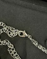 Chanel geometric square transparent sugar green emerald cut pendant necklace - Image 6