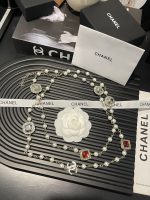 Chanel new retro-style red diamond square lava polished pearl necklace - Image 11