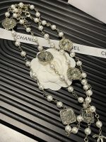 Chanel new retro-style red diamond square lava polished pearl necklace - Image 10
