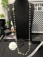 Chanel new retro-style red diamond square lava polished pearl necklace - Image 6