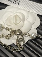 Chanel new retro-style red diamond square lava polished pearl necklace - Image 3