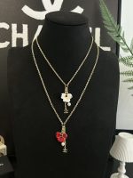Chanel 26B Double CC Flower Petals Pearl Pendant Tassel Necklace, Available in Red & White - Image 9