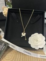 Chanel 26B Double CC Flower Petals Pearl Pendant Tassel Necklace, Available in Red & White - Image 6